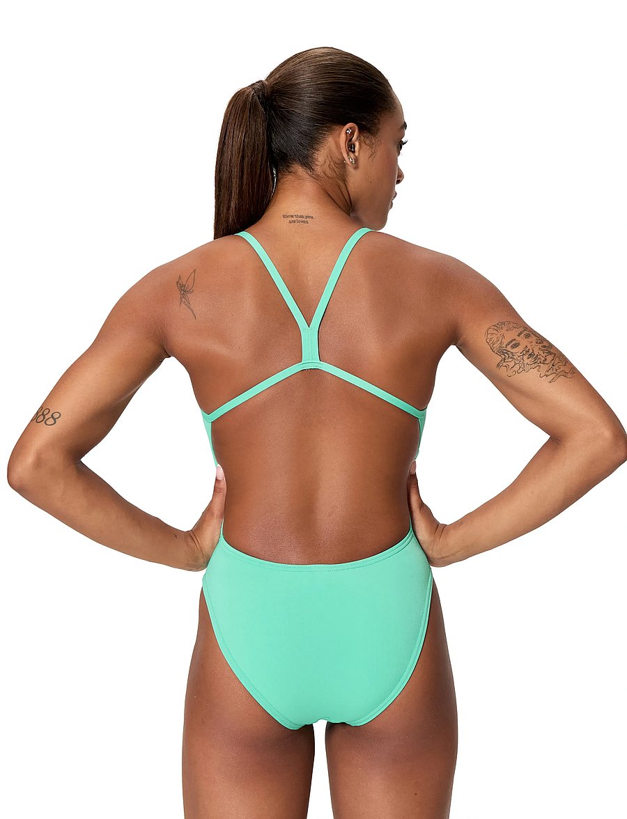 Speedo - FL Solid V-Back 2.0 - stroje kąpielow - aqua breeze - 4