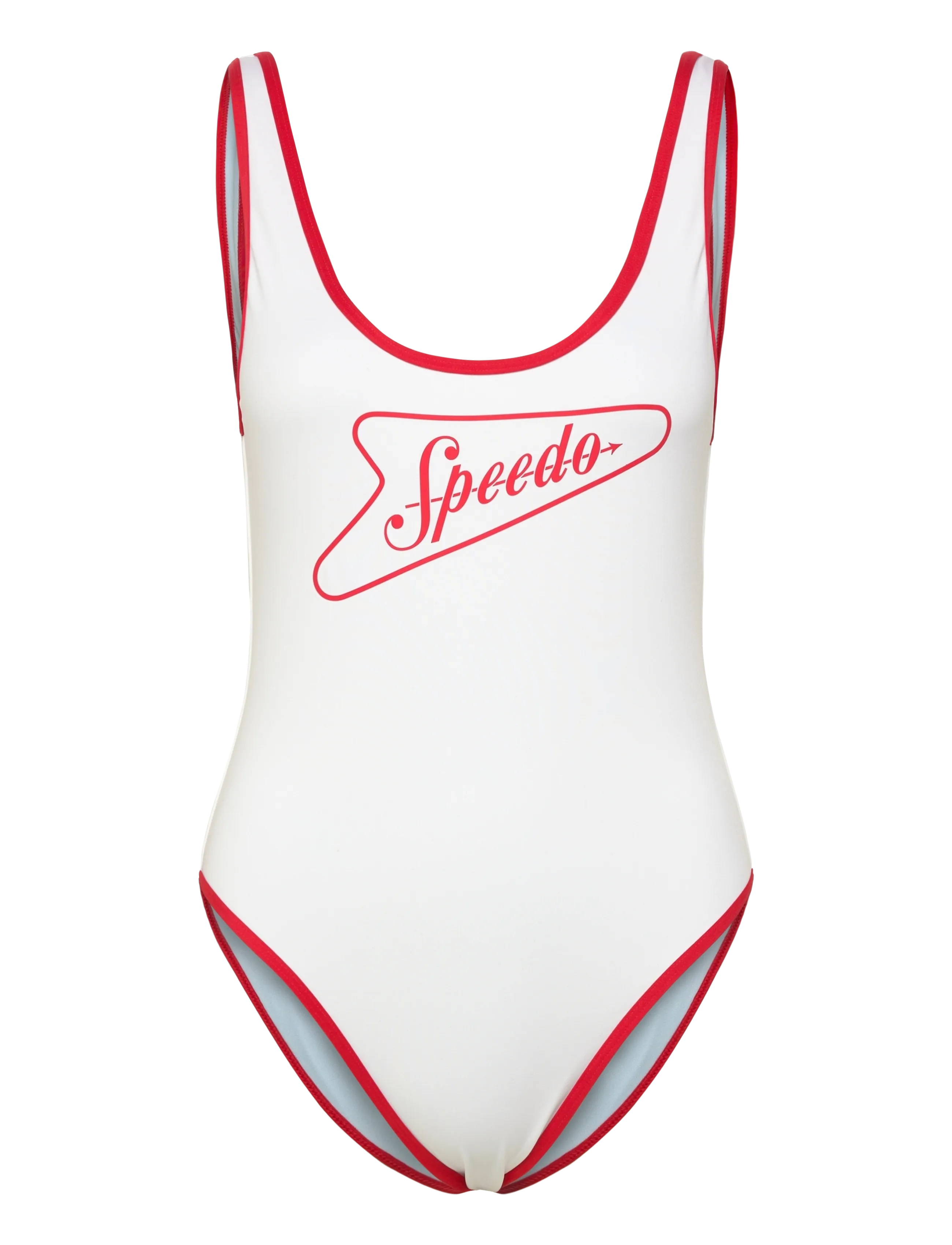 Speedo Solid Bound Scoop One Piece - Badetøj - HIGH RISK RED/BRIGHT WHITE / white