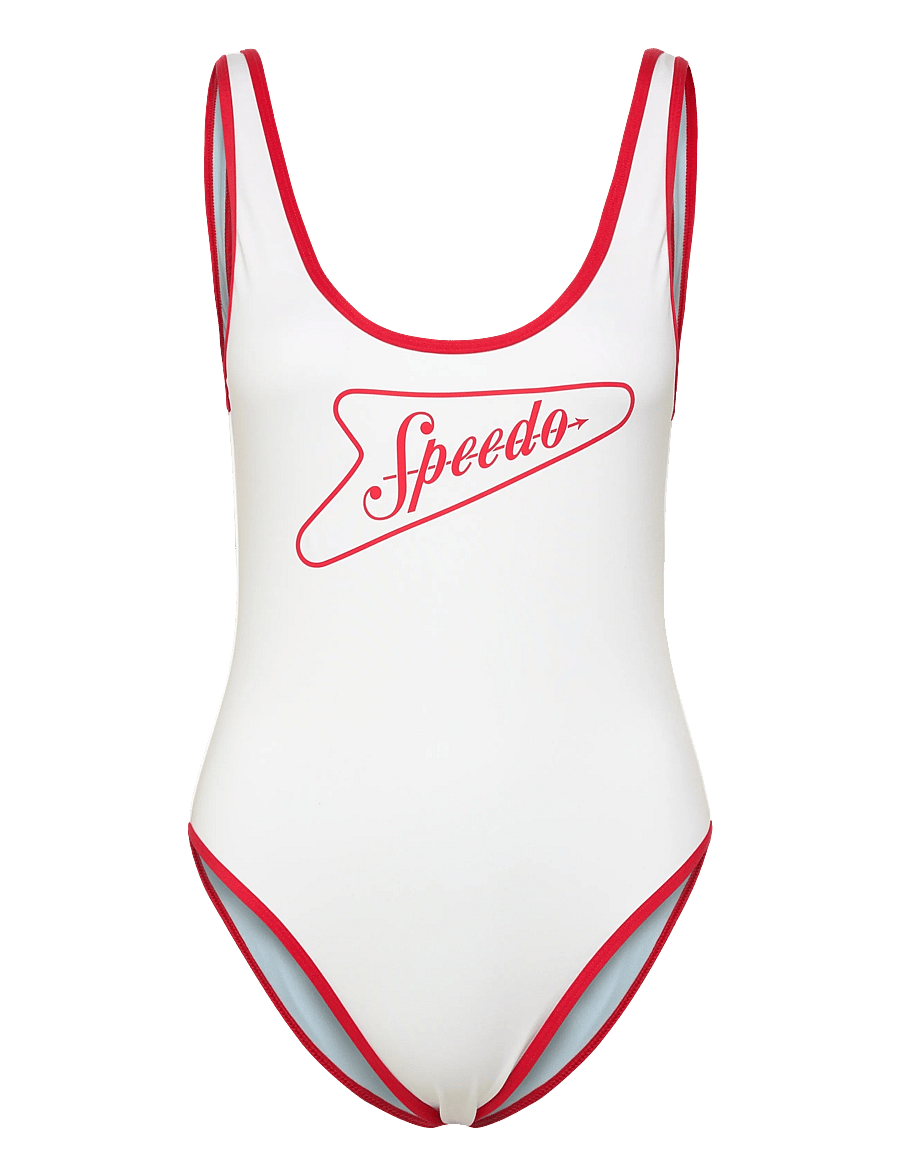 Speedo - Solid Bound Scoop One Piece - spordi ujumisriided - high risk red/bright white - 1
