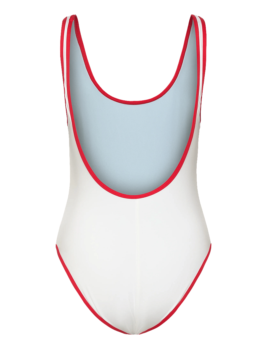 Speedo - Solid Bound Scoop One Piece - spordi ujumisriided - high risk red/bright white - 2