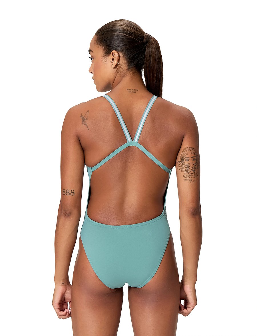 Speedo - Active Back - sportiga badkläder - storm green - 4