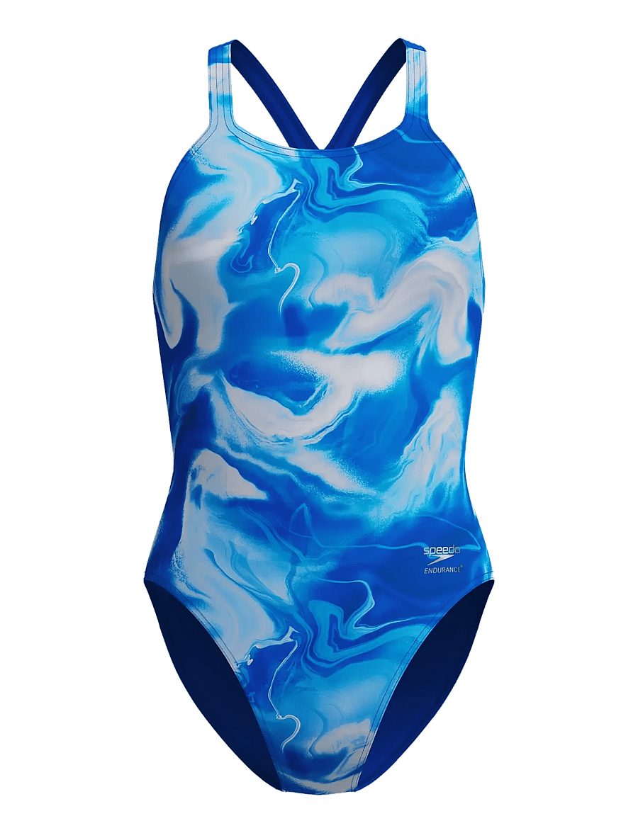 Speedo - FL Printed PowerBack - spordi ujumisriided - blue - 1