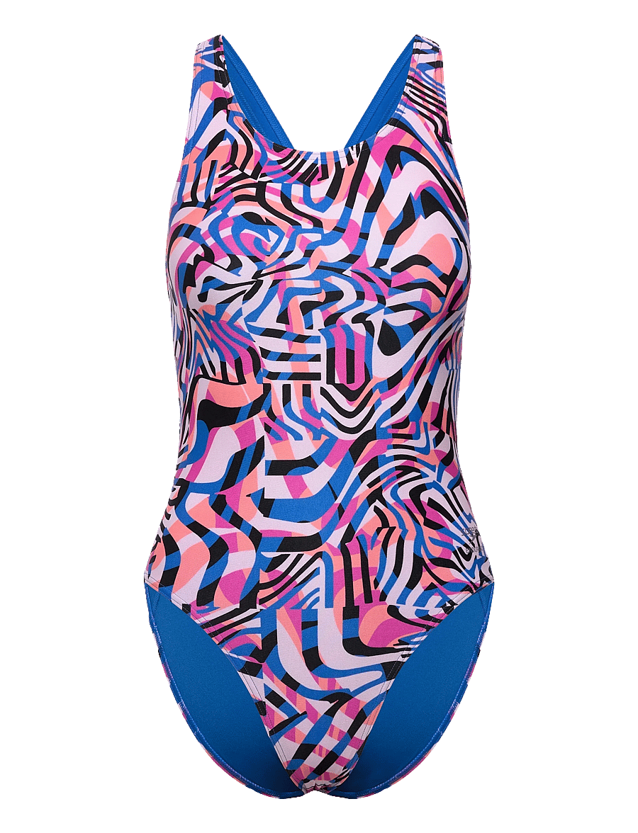 Speedo - FL Printed PowerBack - sportsbadetøj - blue/pink - 1
