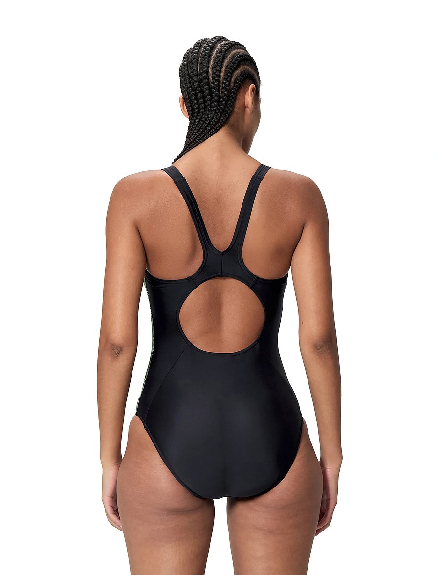 Speedo - Placement Muscleback One Piece - sportsbadetøj - anthracite/pale clover - 4