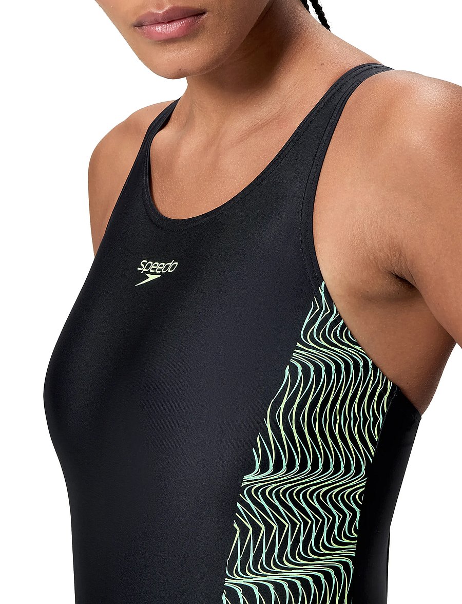 Speedo - Placement Muscleback One Piece - sportsbadetøj - anthracite/pale clover - 5