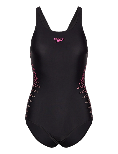 Speedo Placement Muscleback 1Pc - Badedragter - BLACK / black