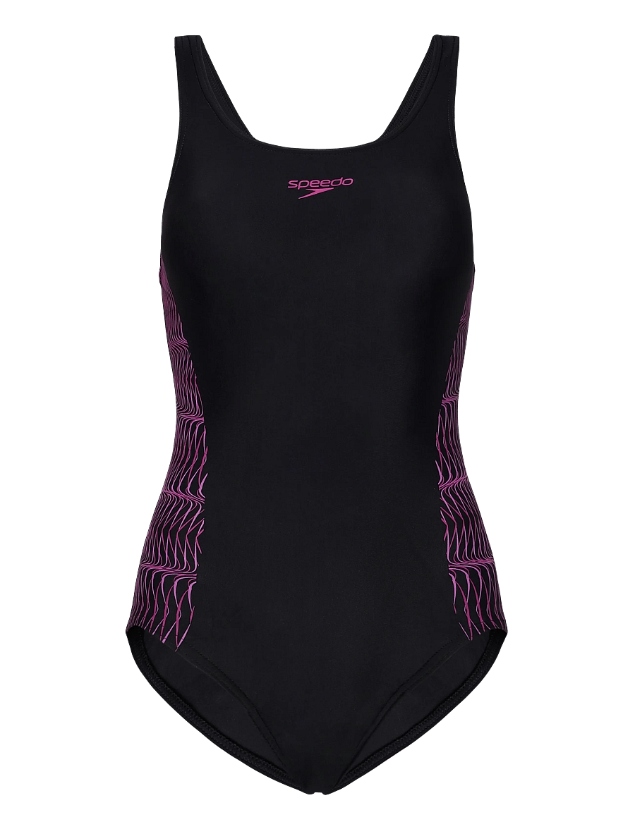 Speedo - Placement Muscleback Swimsuit - sport-bademode - anthracite/wineberry - 0