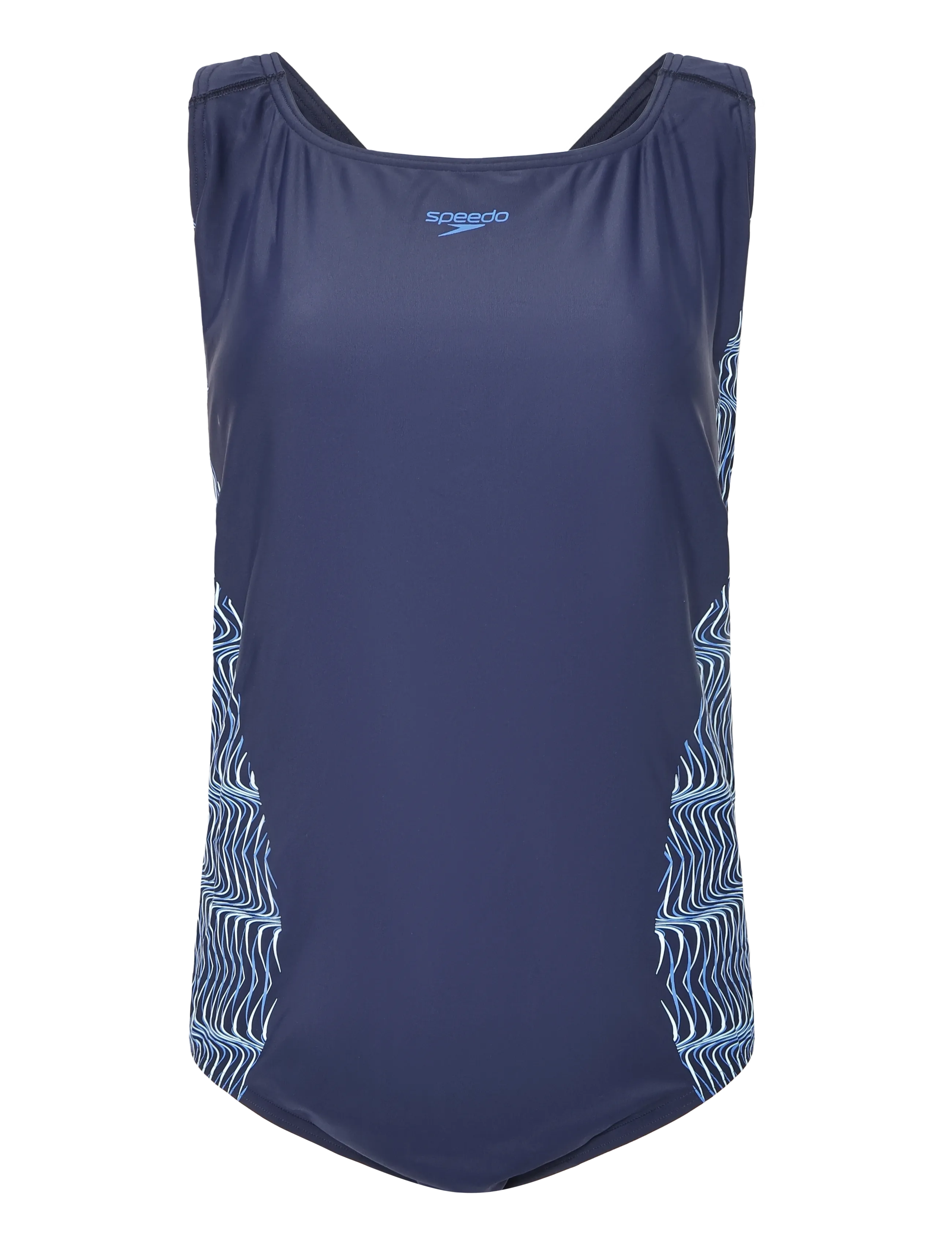 Speedo Plus Size Placement Medalist Swimsuit - Swimwear - PEACOAT/ANGELIC BLUE / navy