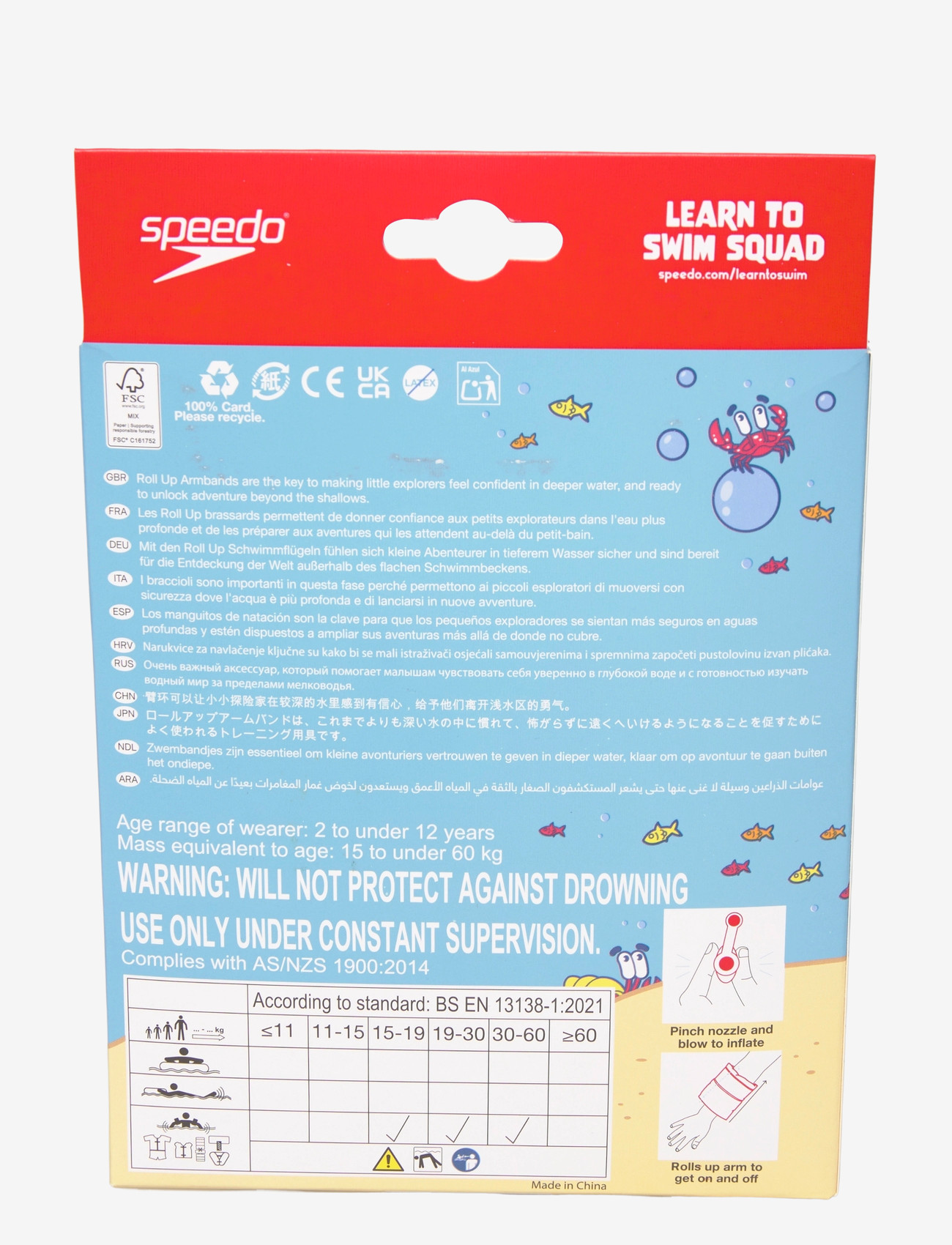 Speedo - Junior Roll Up Armbands - svømmeringe - orange - 1