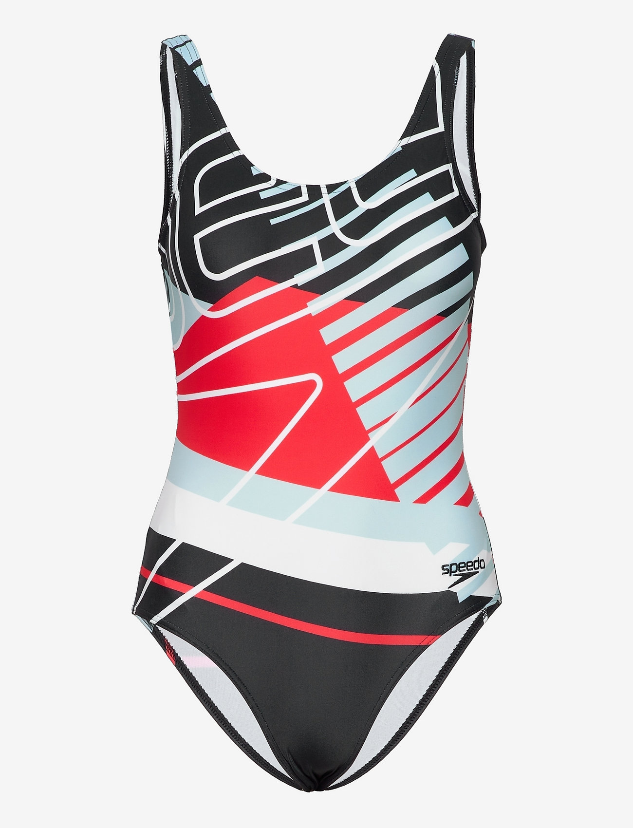 Speedo - Digital Placement U-Back - black / white / sky / lava red - 0