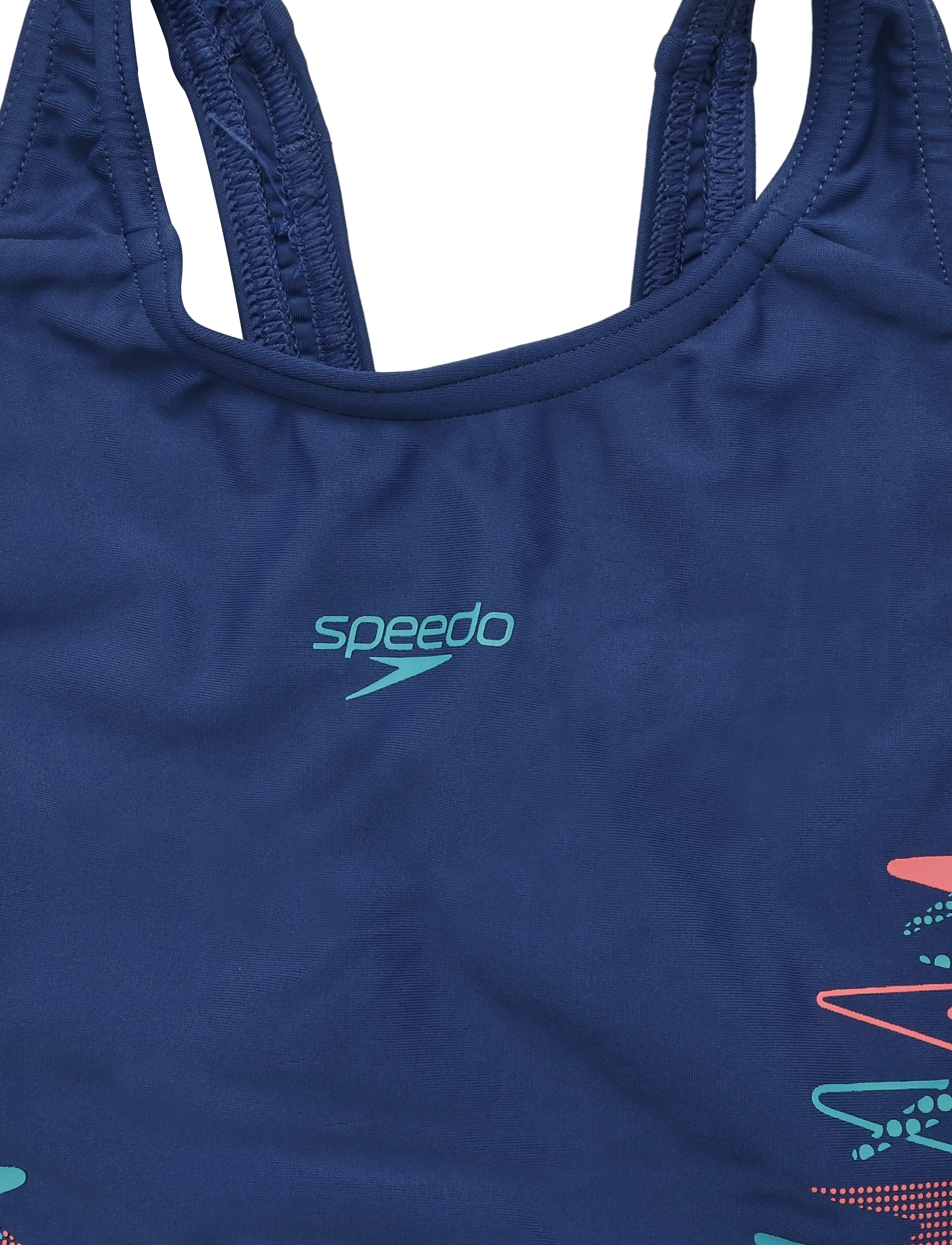 Speedo - Placement Muscleback Swimsuit - baddräkter - night watch/hyper teal - 2