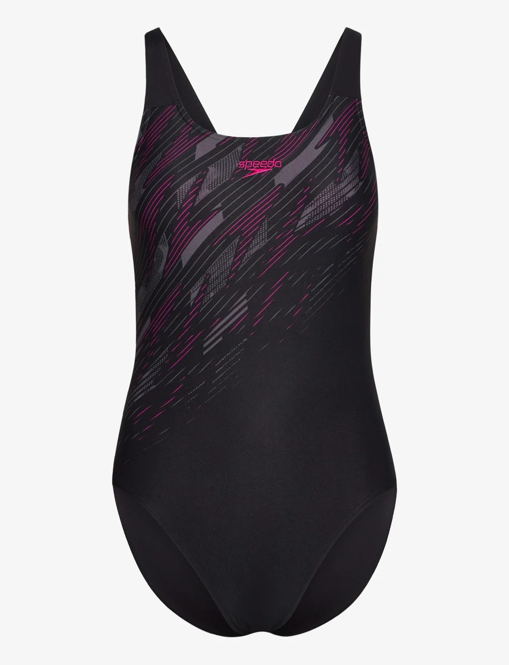 Speedo - Womens HyperBoom Placement Muscleback - sportiga badkläder - black/pink - 0