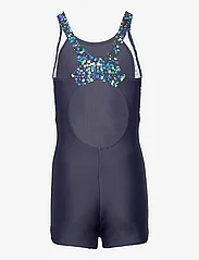 Speedo - Girls Printed Panel Legsuit - vasaras piedāvājumi - black/blue - 1