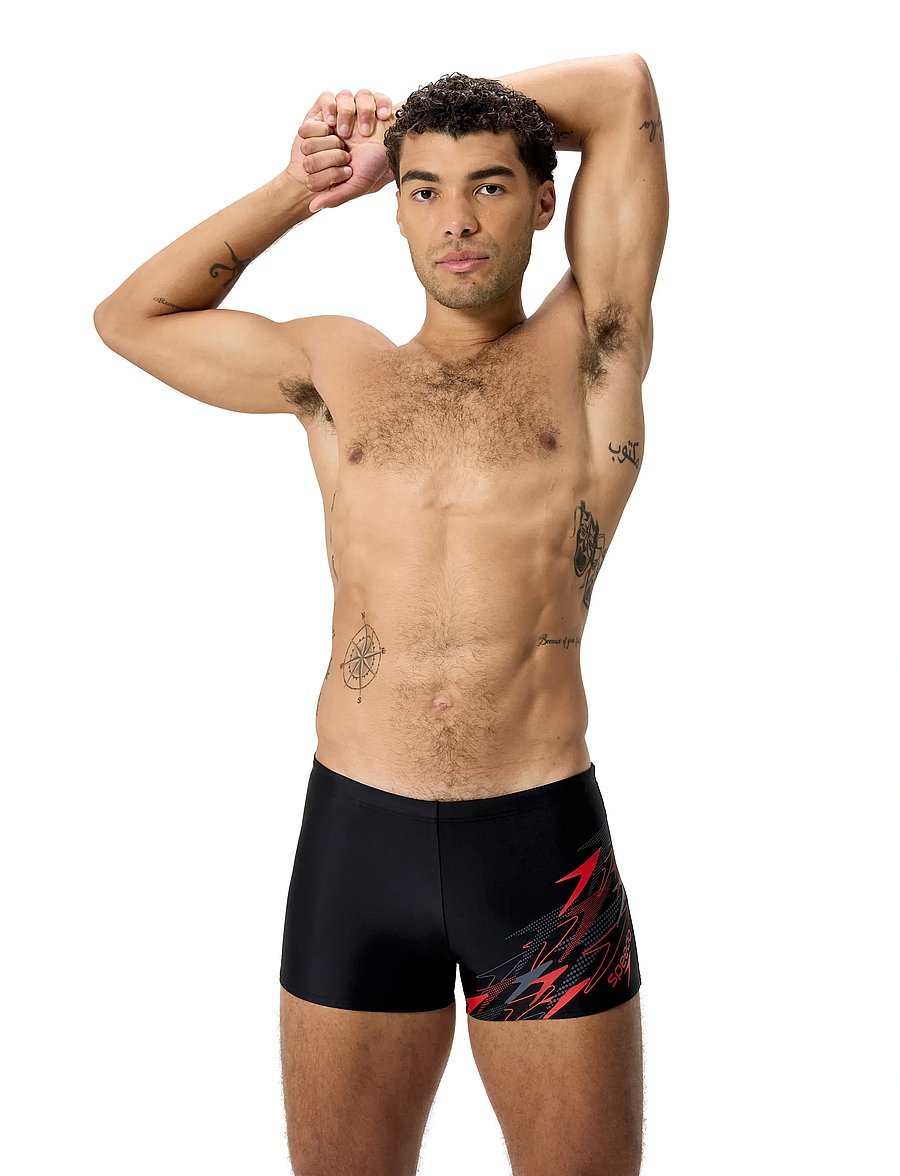 Speedo - Medley Logo Aquashort - briefs - anthracite/high risk red - 0