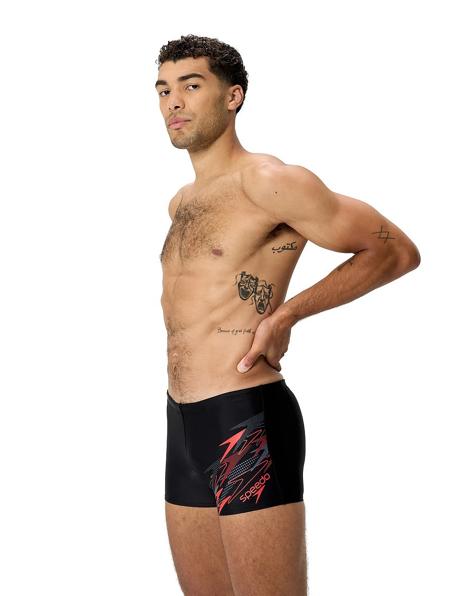 Speedo - Medley Logo Aquashort - briefs - anthracite/high risk red - 3