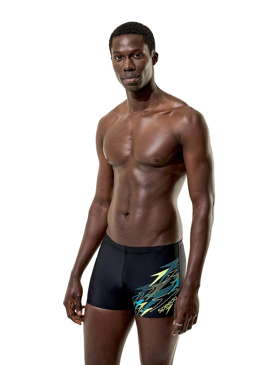 Speedo - Medley Logo Aquashort - anthracite/hyper teal - 3