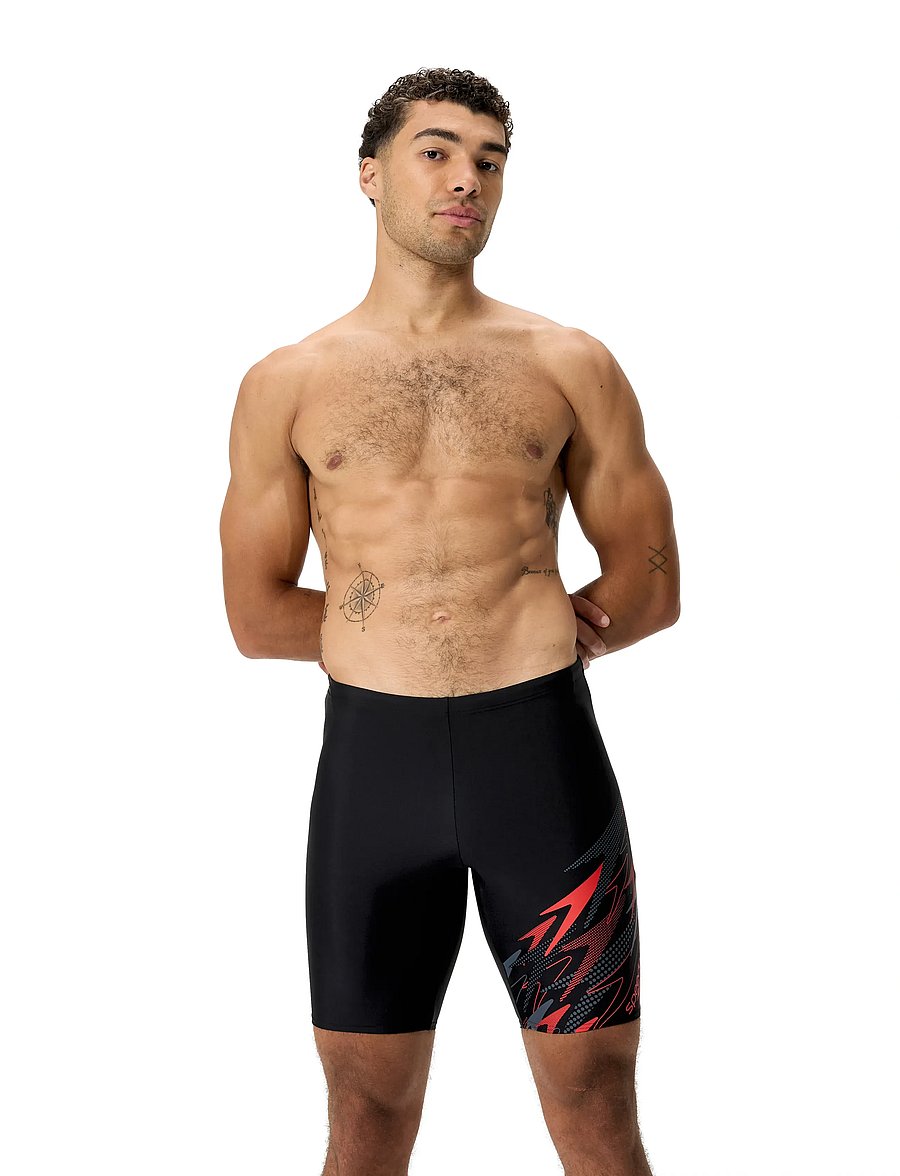 Speedo - Medley Logo Jammer - badehosen - anthracite/high risk red - 0