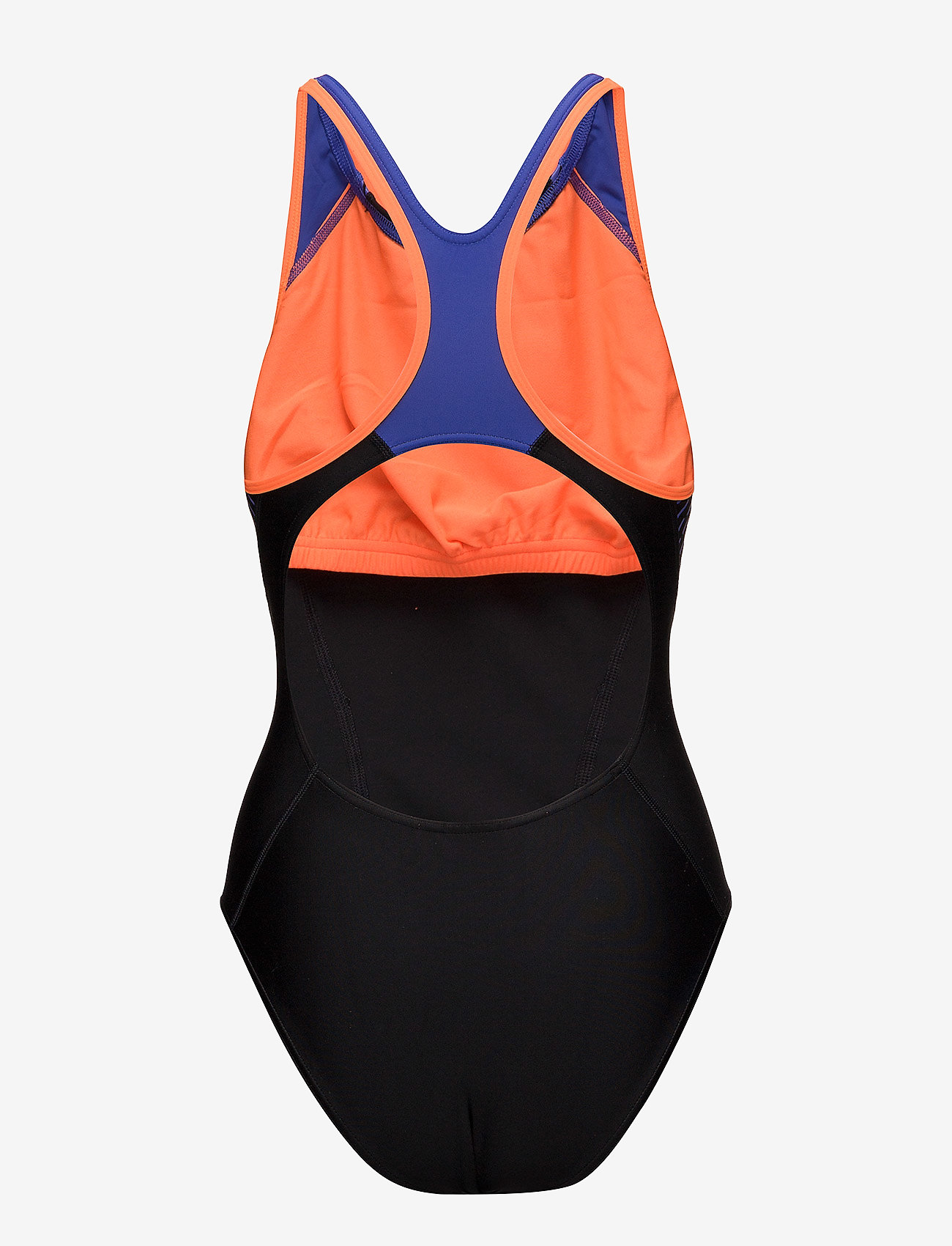 Speedo - PLACEMENT LANEBACK - badedragter - black / fluo orange / ultramarine - 1