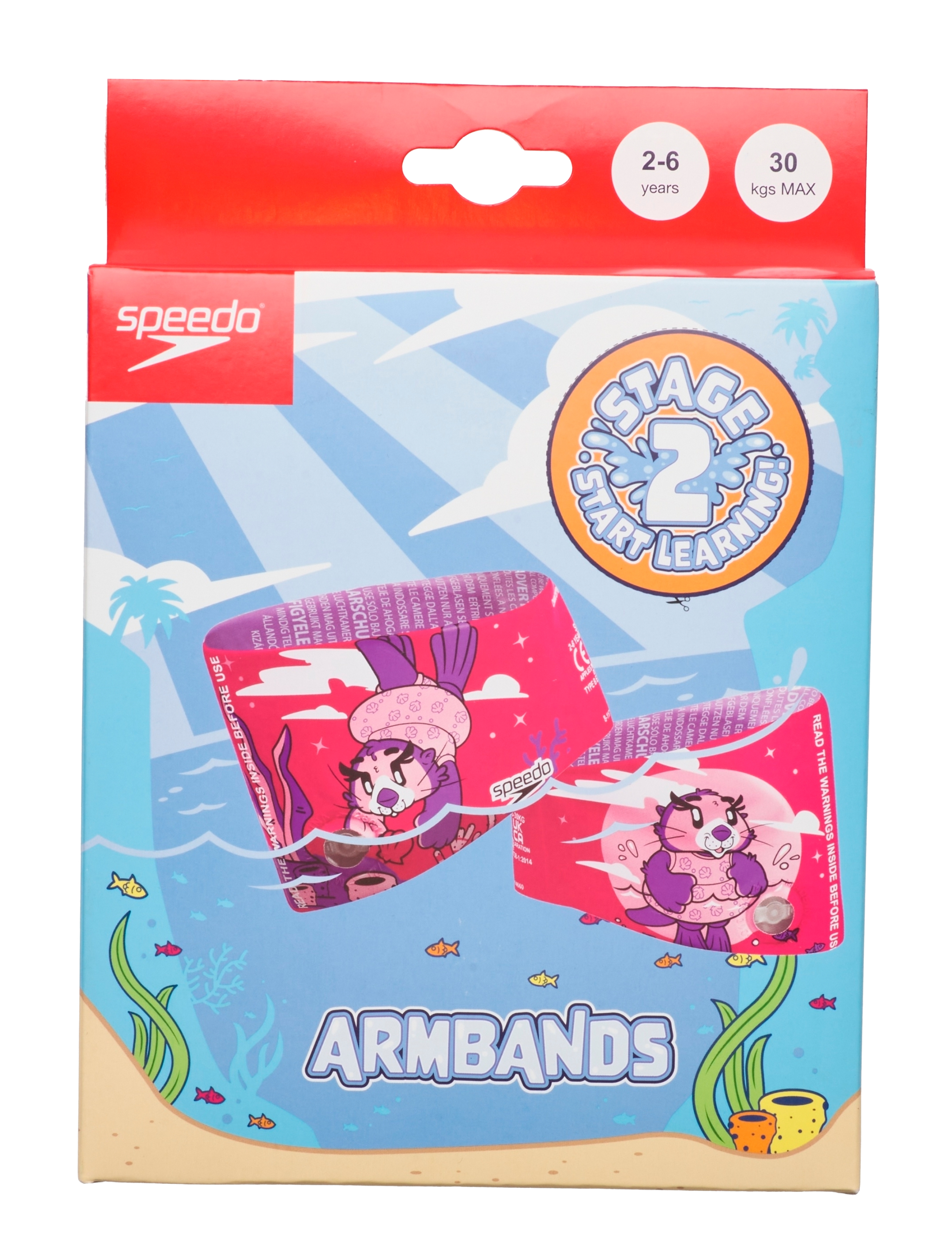 SPEEDO Printed Arm Bands Pink - 2-6 - Kinder