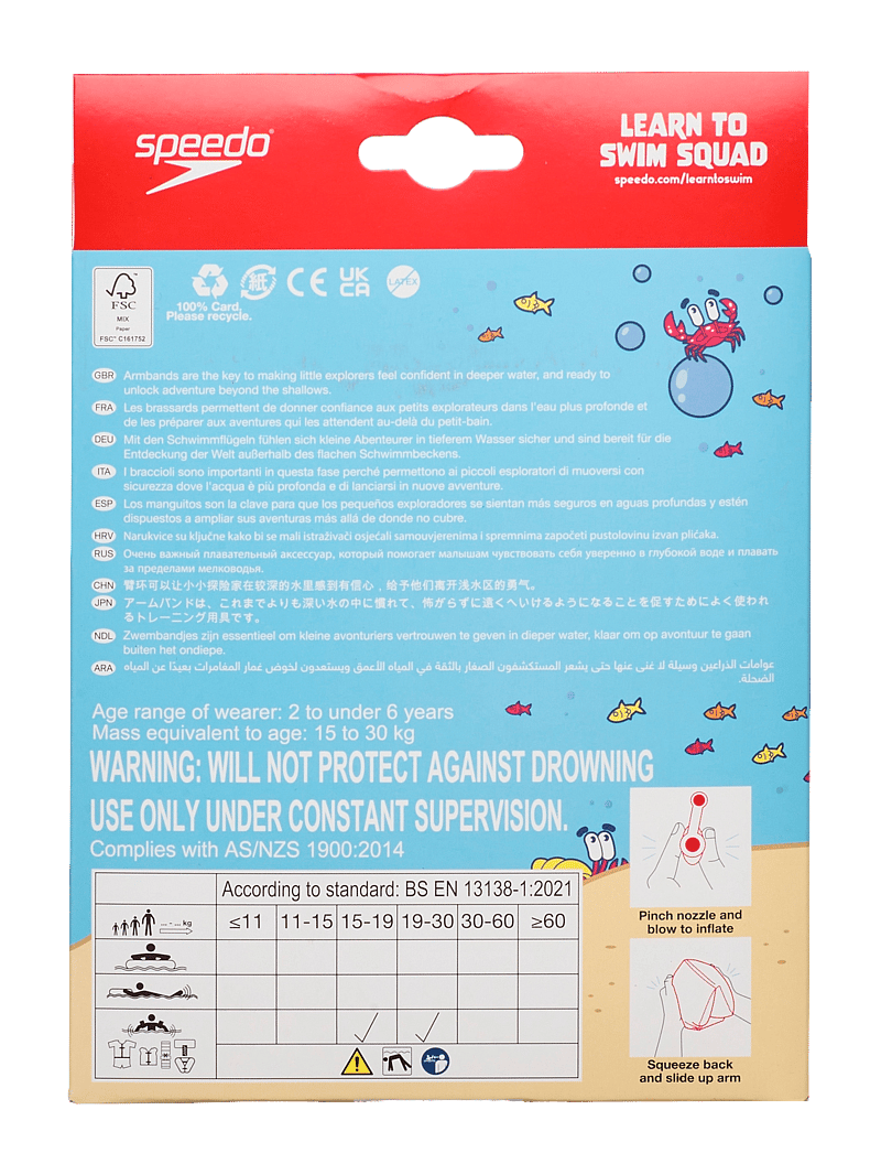 Speedo - Printed Arm Bands - schwimmzubehör - pink/purple - 2