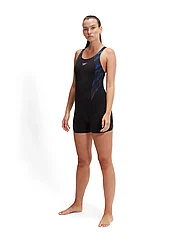 Speedo - Womens HyperBoom Splice Legsuit - swimsuits - black/blue - 2