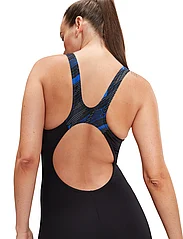 Speedo - Womens HyperBoom Splice Legsuit - swimsuits - black/blue - 5