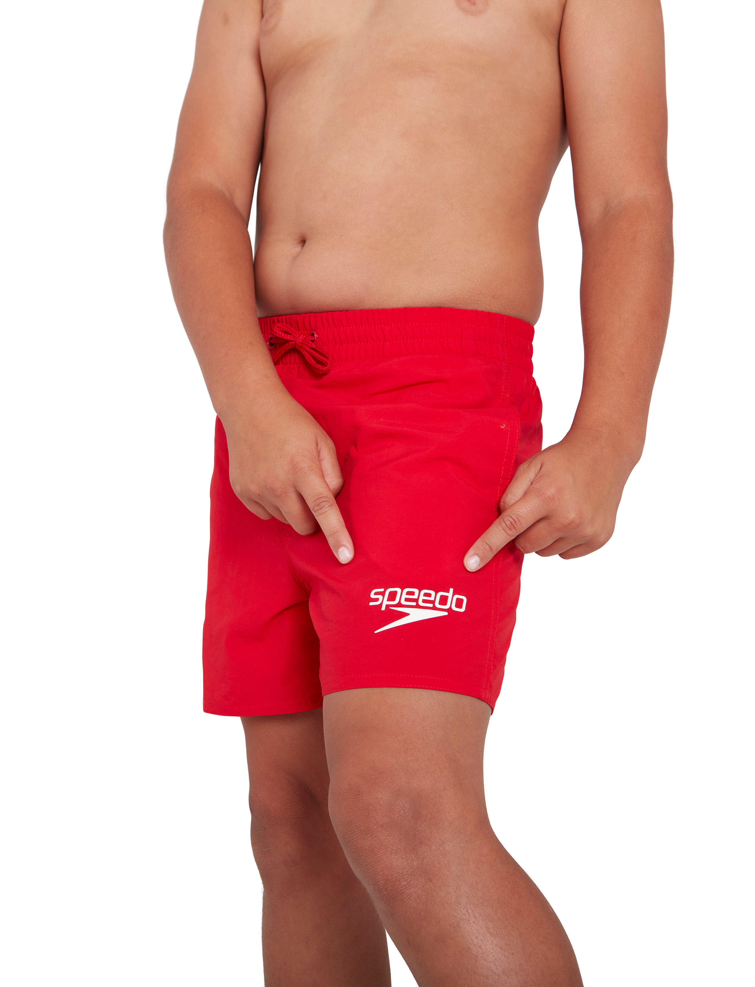 Speedo Essentials Swim Short 13", 128, Sport, Rot - Swimshorts, Kinder