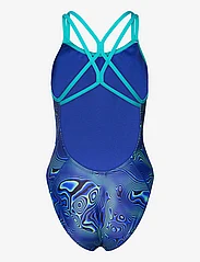 Speedo - Womens Allover Digital Starback - swimsuits - blue/green - 1