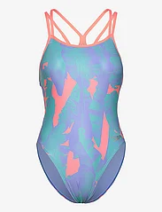Speedo - Womens Allover Digital Starback - maudymosi kostiumėliai - blue/pink - 0