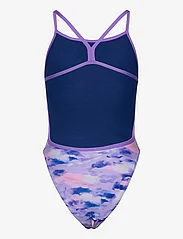 Speedo - Womens Allover Digital Vback - maudymosi kostiumėliai - purple - 1
