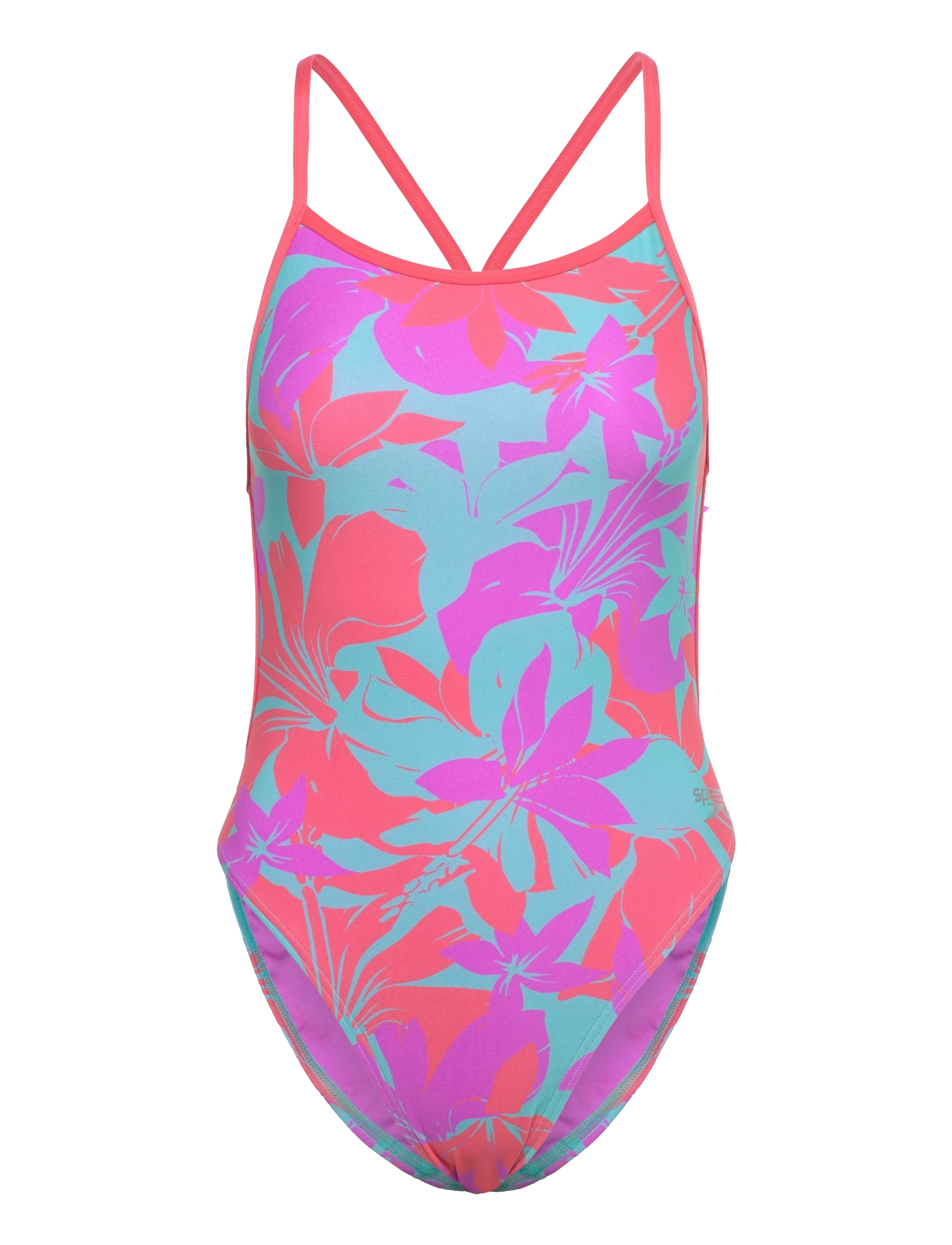 SPEEDO Womens Allover Digital Vback Lila - 30 - Damen