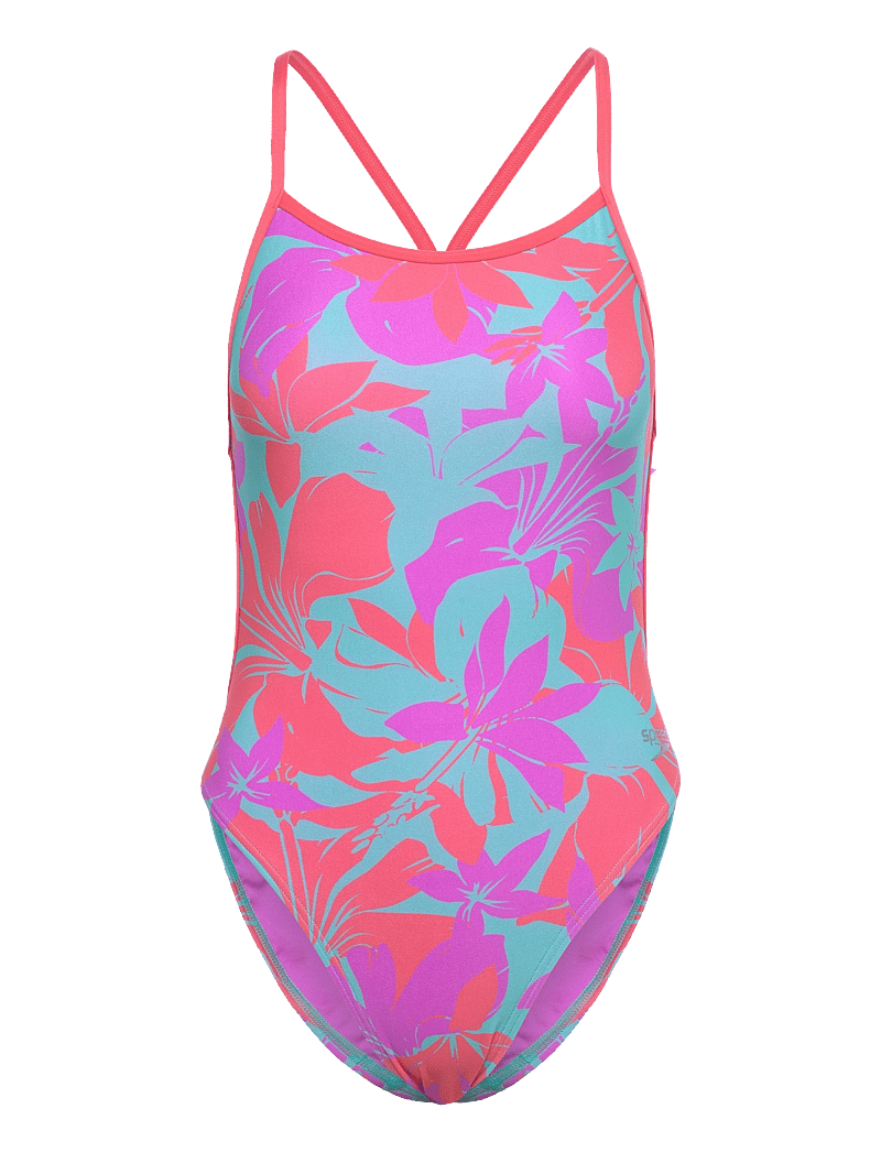 Speedo - Womens Allover Digital Vback - sport-bademode - purple - 0