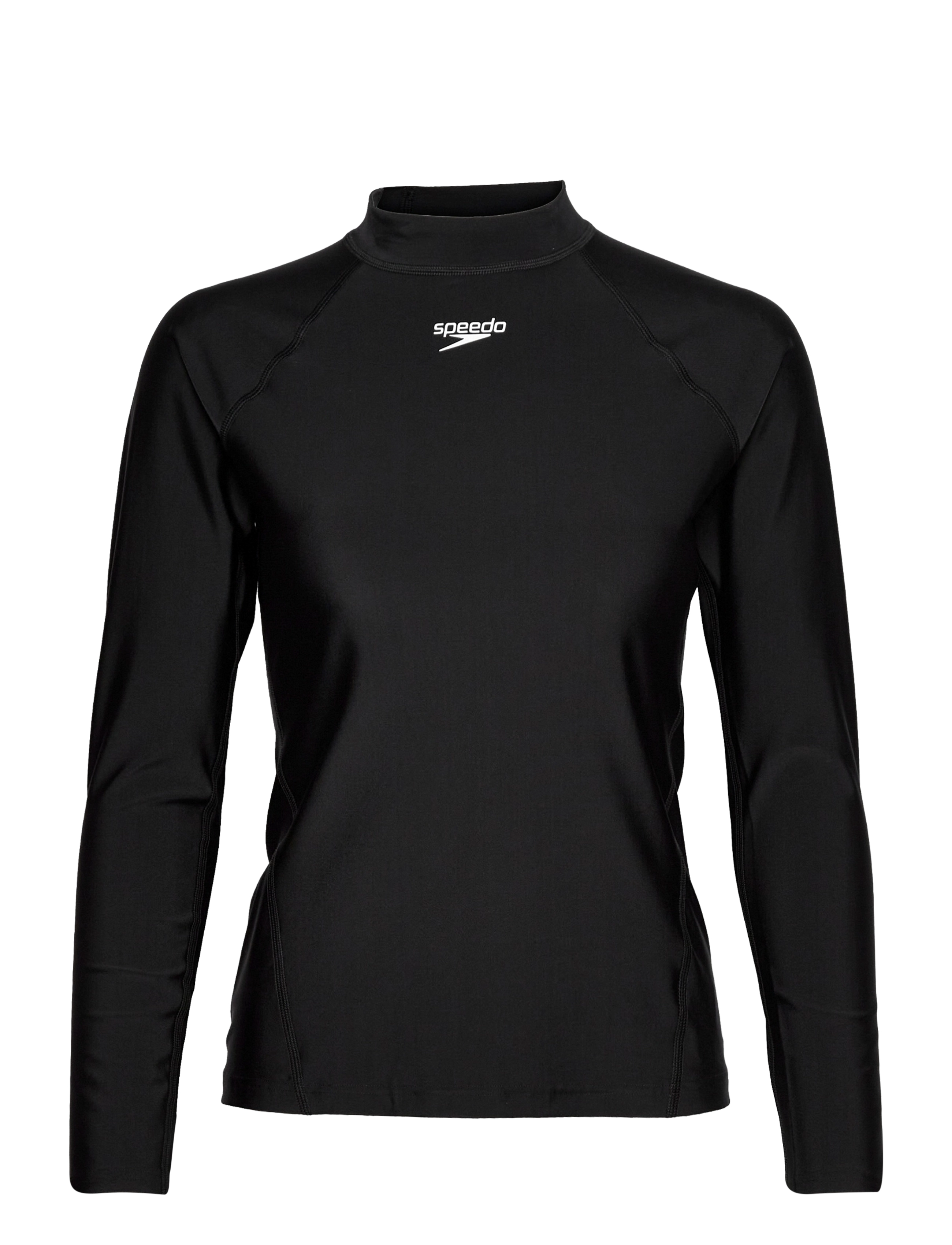 Womens Long Sleeve Rash Top - BLACK