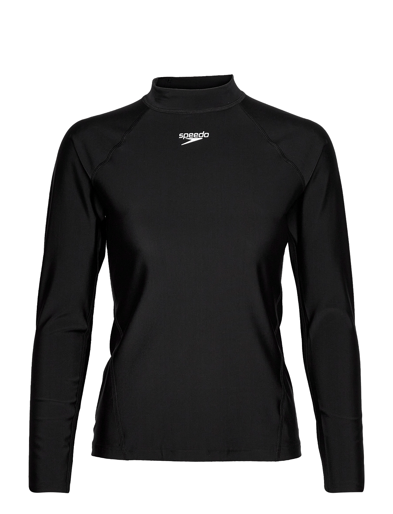 Womens Long Sleeve Rash Top - BLACK