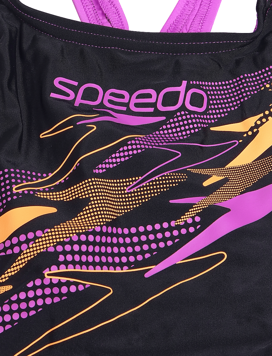 Speedo - Medley Logo Medalist Swimsuit - badeanzüge - anthracite/neon jelly - 2