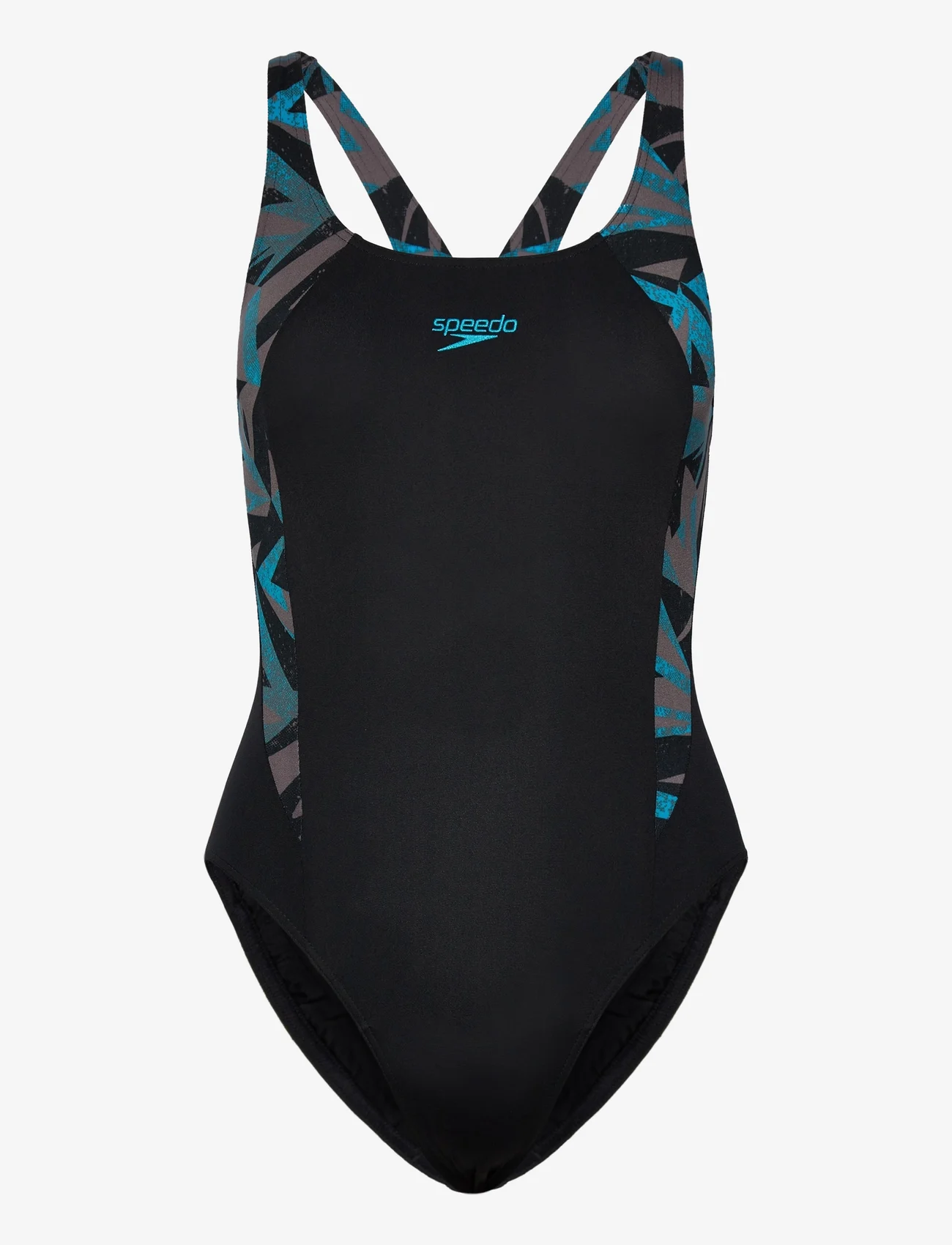 Speedo - Womens Hyper Boom Splice Muscleback - swimsuits - black/blue - 0