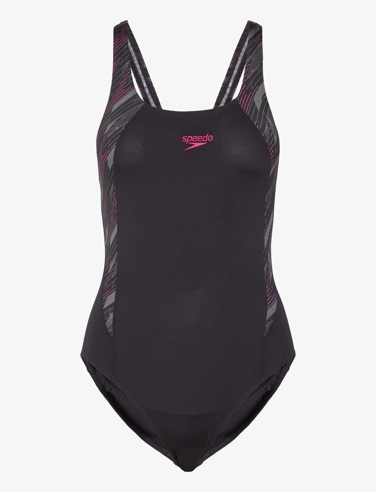 Speedo - Womens HyperBoom Splice Muscleback - swimsuits - black/pink - 0