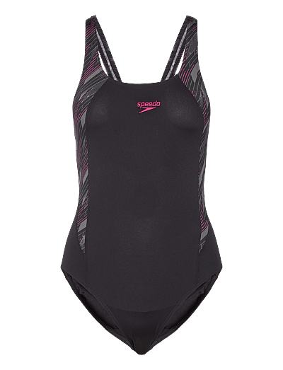 Speedo Womens HyperBoom Splice Muscleback - Badedragter - BLACK/PINK / black