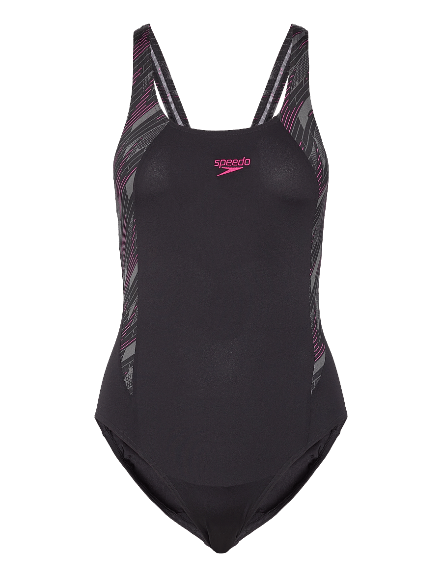 Speedo - Womens HyperBoom Splice Muscleback - Íþróttasundföt - black/pink - 1