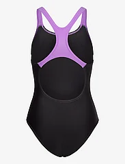Speedo - Womens Medley Logo 1 Piece - sievietēm - black/purple - 1