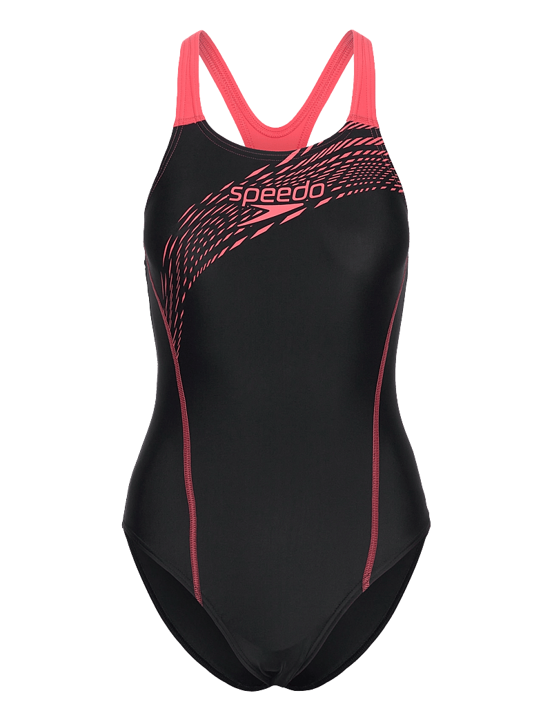 Speedo - Womens Medley Logo 1 Piece - Íþróttasundföt - orange - 0