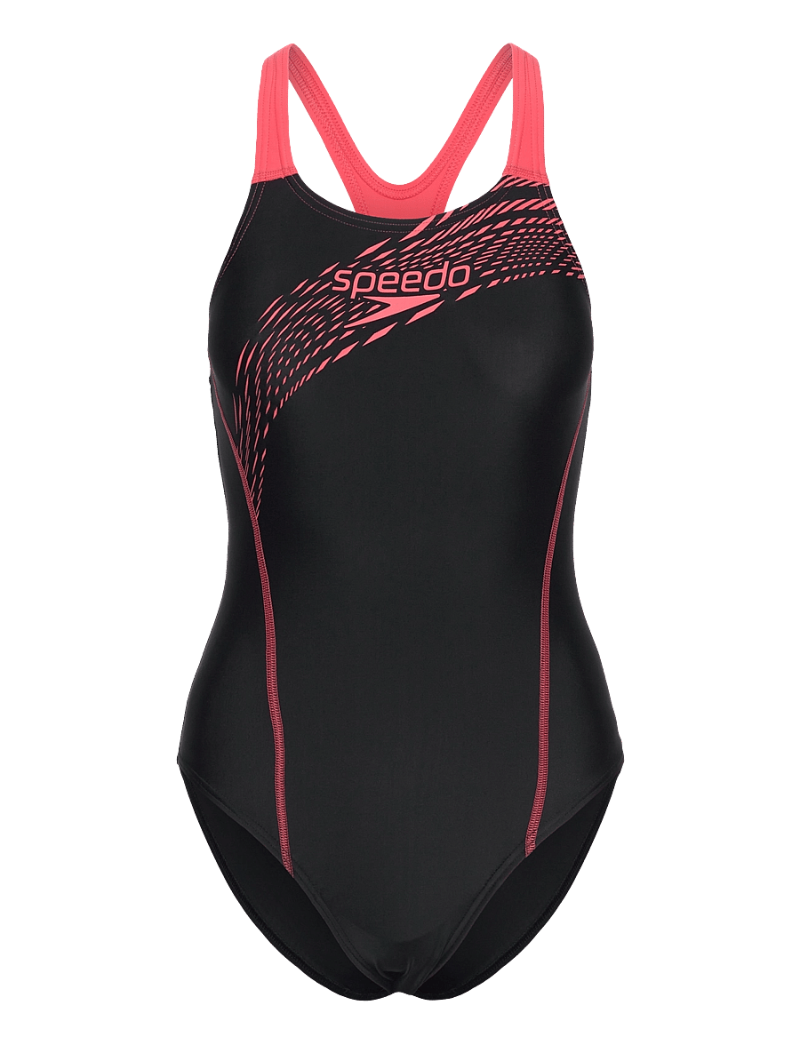 Speedo - Womens Medley Logo 1 Piece - sport zwemkleding - orange - 0