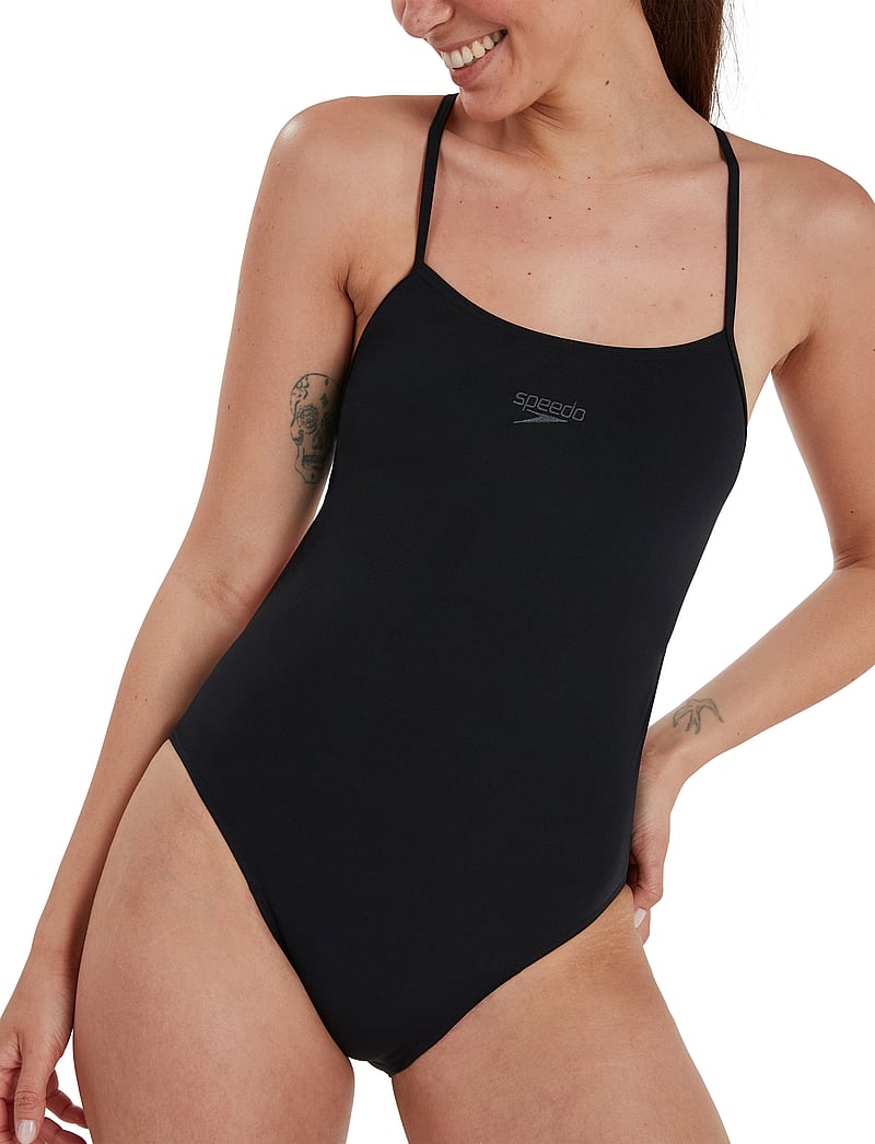 Speedo - Womens Endurance+ Thinstrap - sportsbadetøy - black - 0