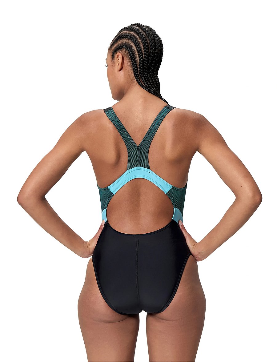 Speedo - Quantum Rib Splice One Piece - spordi ujumisriided - anthracite/angelic blue - 4