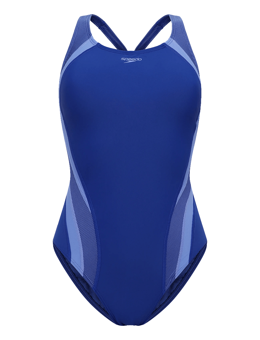 Speedo - Quantum Rib Splice Swimsuit - sportiga badkläder - night watch/moonlight lavender - 0