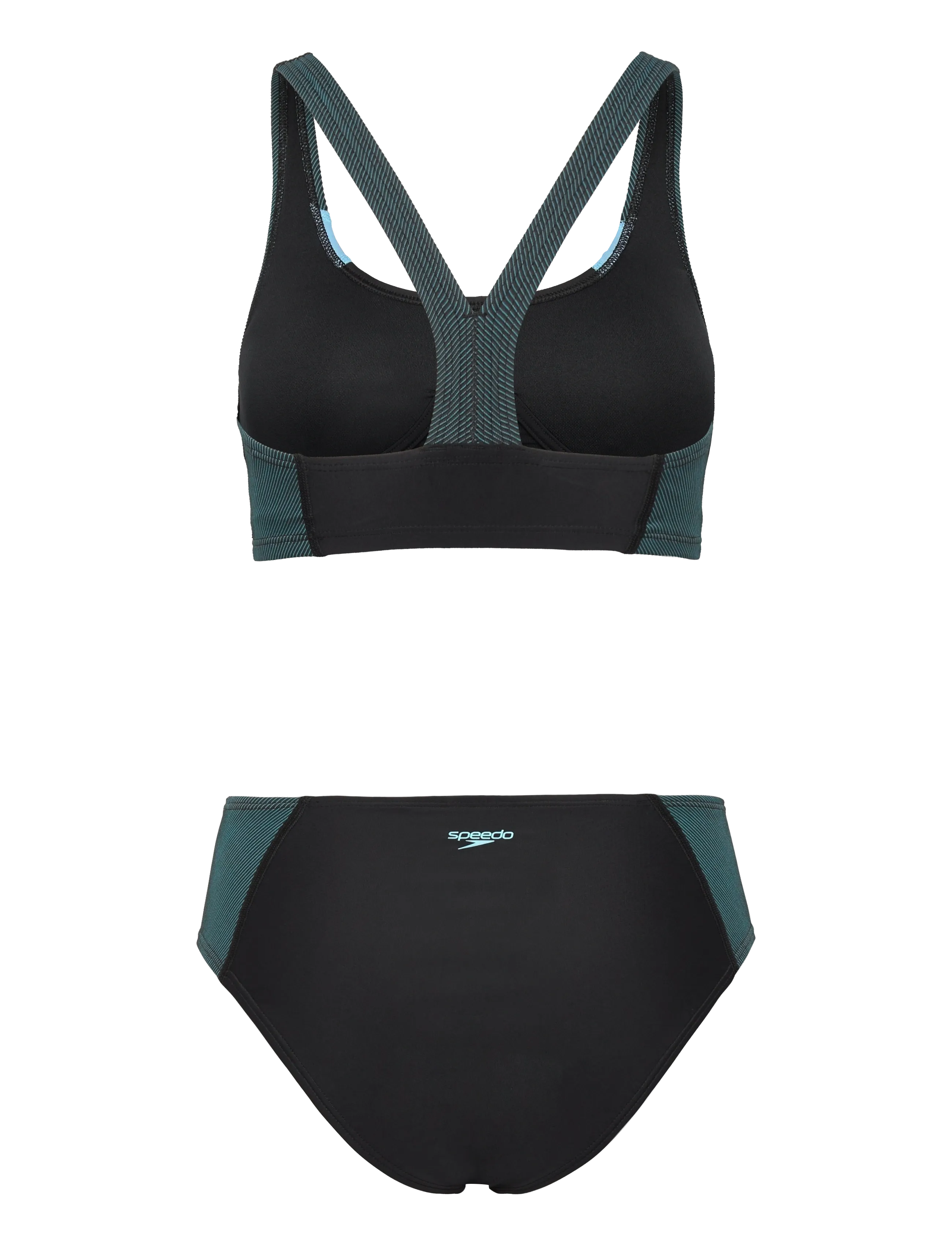 Speedo - Quantum Rib Splice Two Piece - sportiga badkläder - anthracite/angelic blue - 2