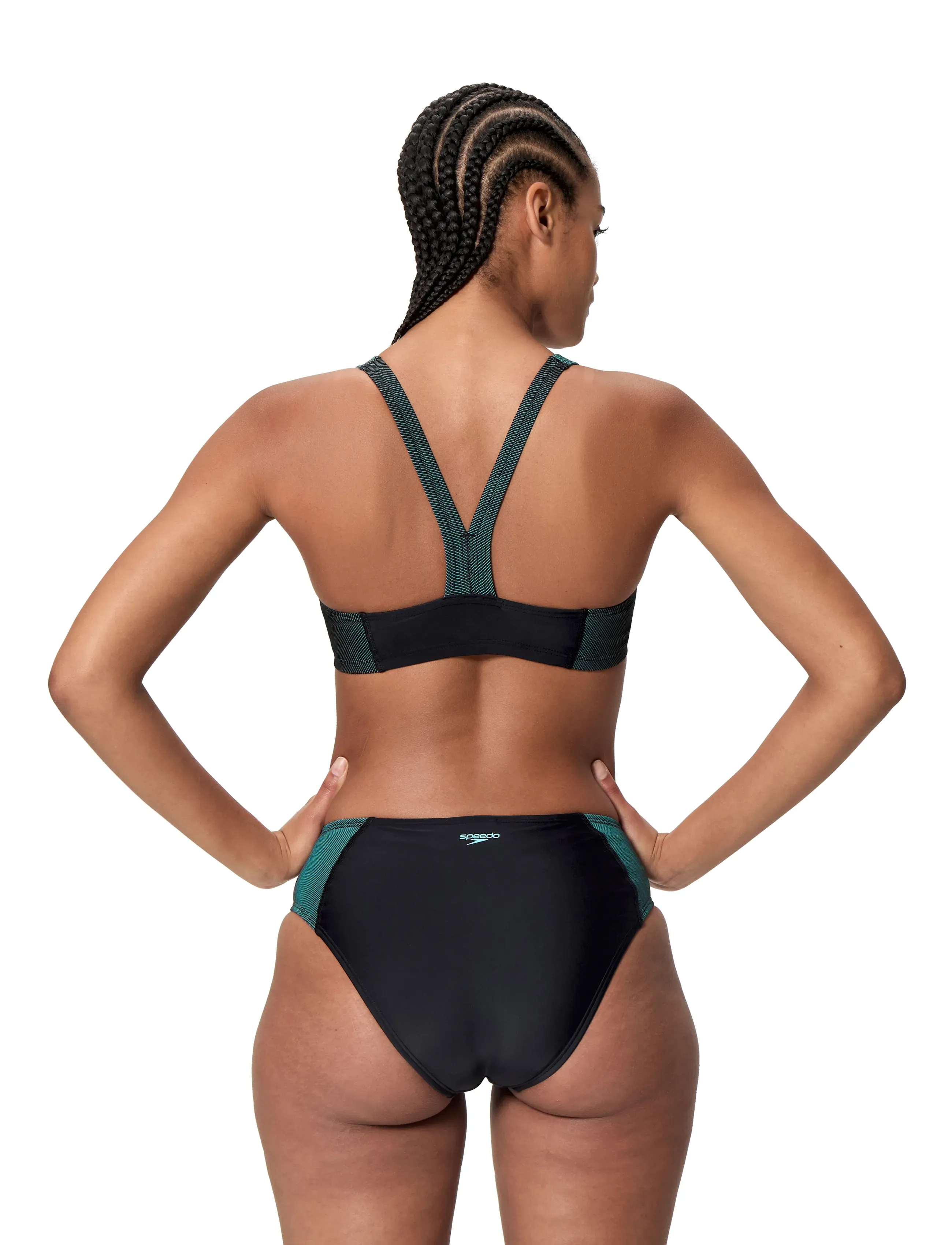 Speedo - Quantum Rib Splice Two Piece - sportiga badkläder - anthracite/angelic blue - 4