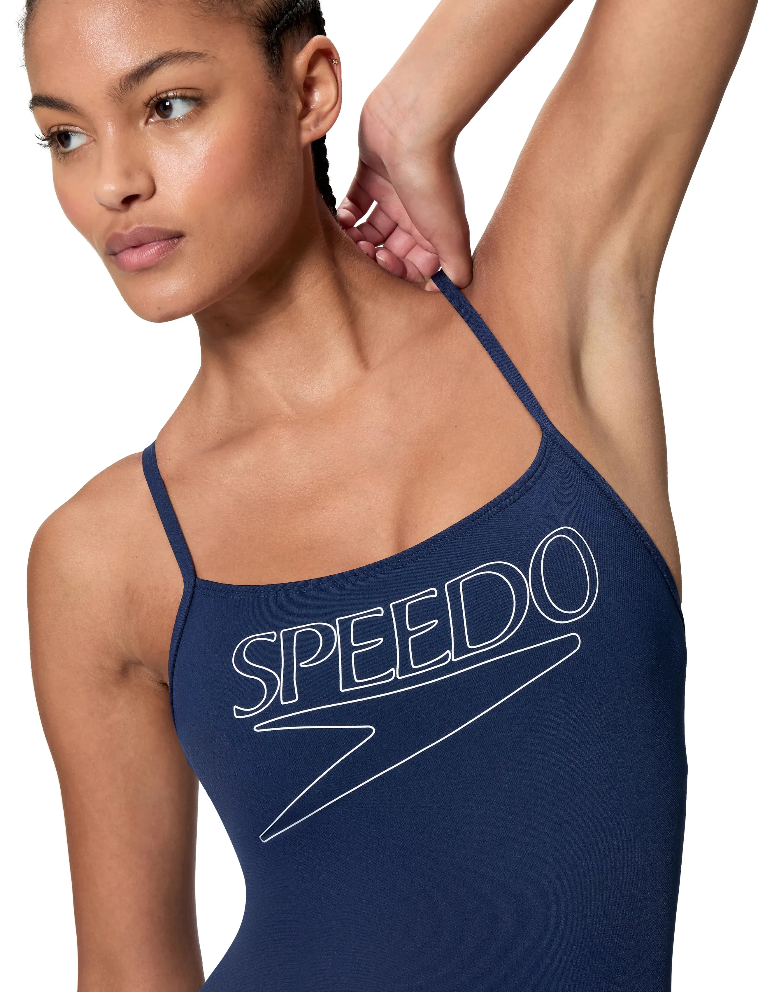 Speedo - Endurance+ Logo Thin Strap One Piece - sportsbadetøj - peacoat - 5
