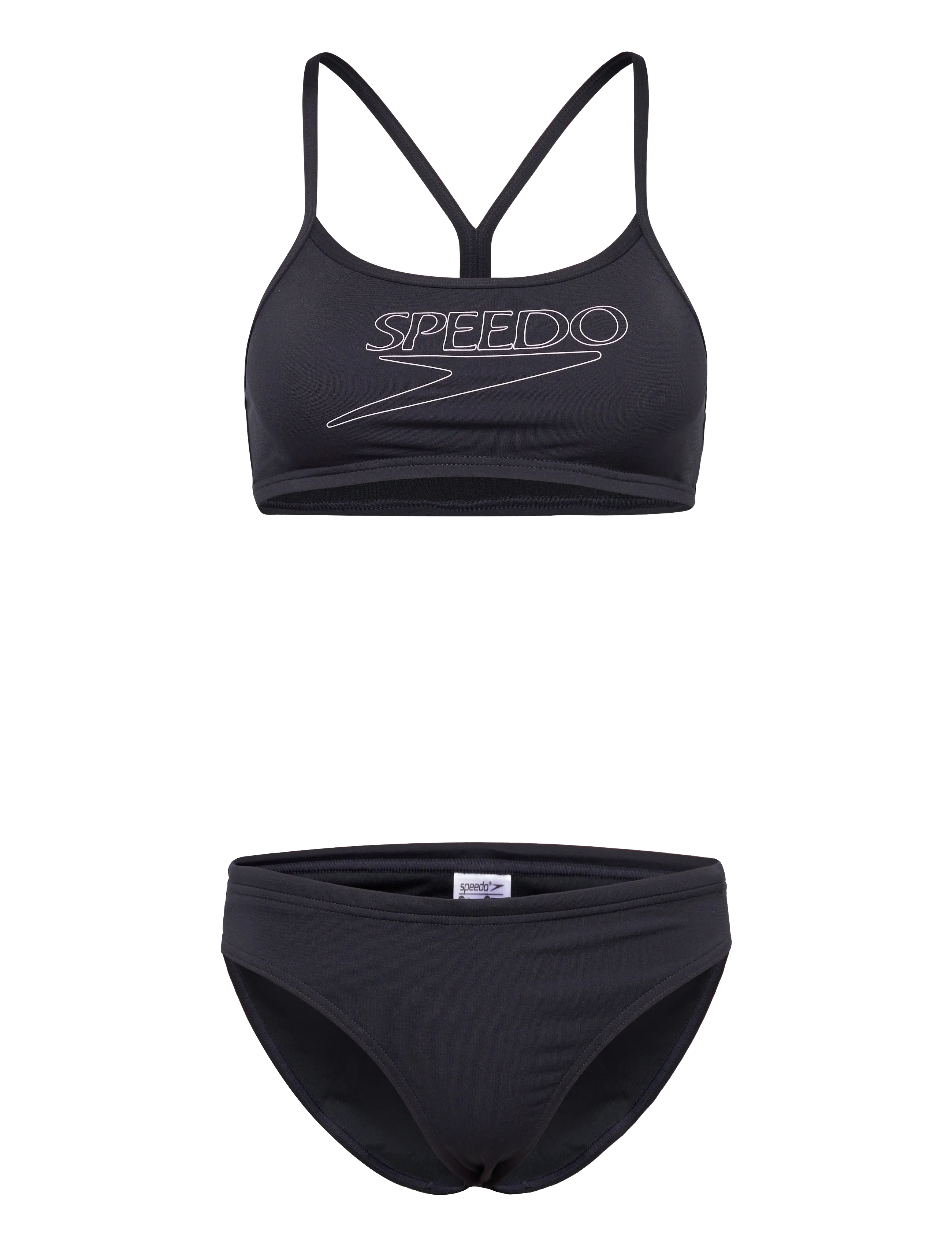 Speedo Endurance+ Logo Thin Strap Two Piece - Sports swimwear - ANTHRACITE / black