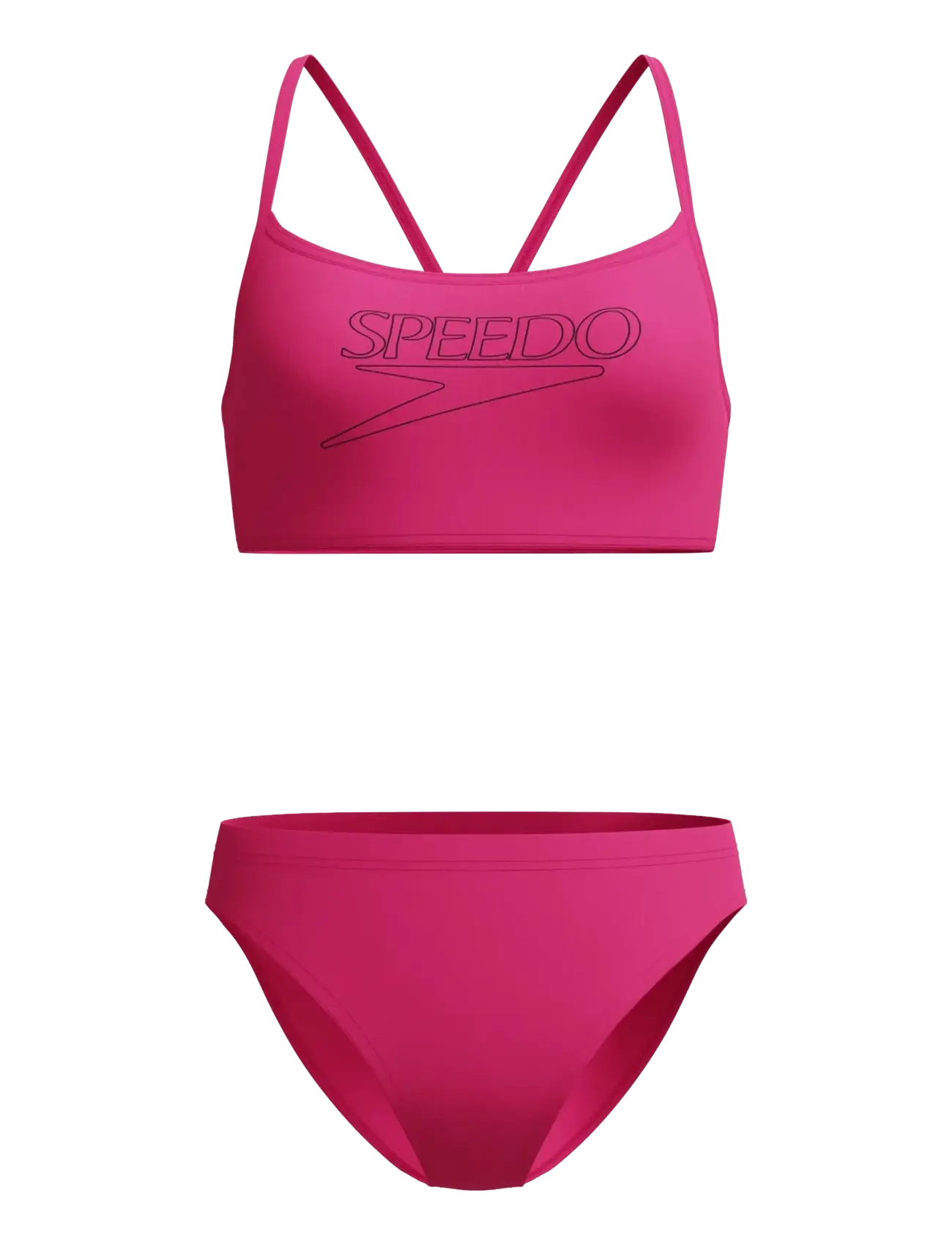 SPEEDO Endurance+ Logo Thin Strap Two Piece Pink - 40 - Damen